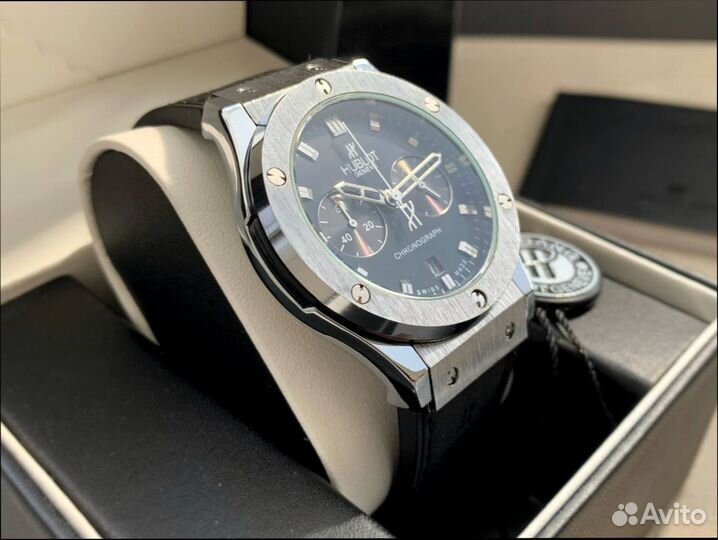 Часы мужские Hublot silver