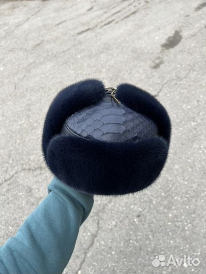 Ушанка норка питон