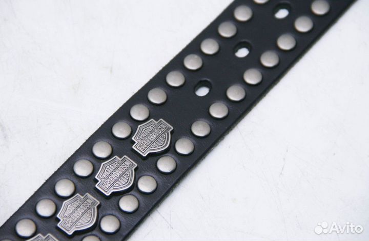 Ремень кожаный harley davidson hd/60 (чёрный)