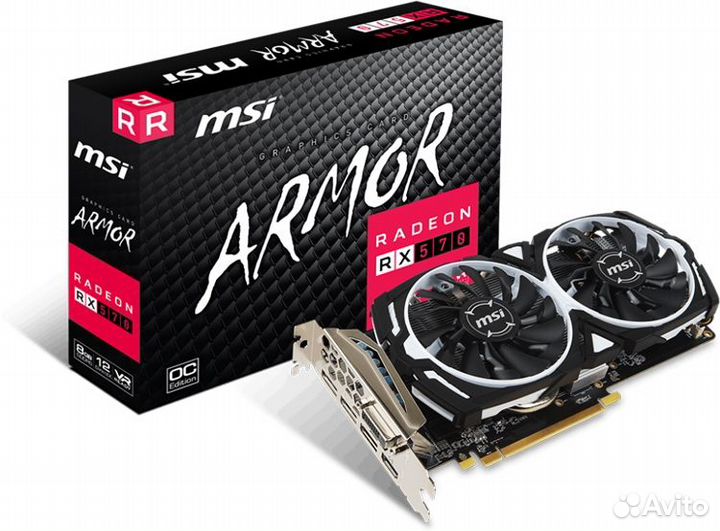 Видеокарта MSI RX 570 armor 8G OC