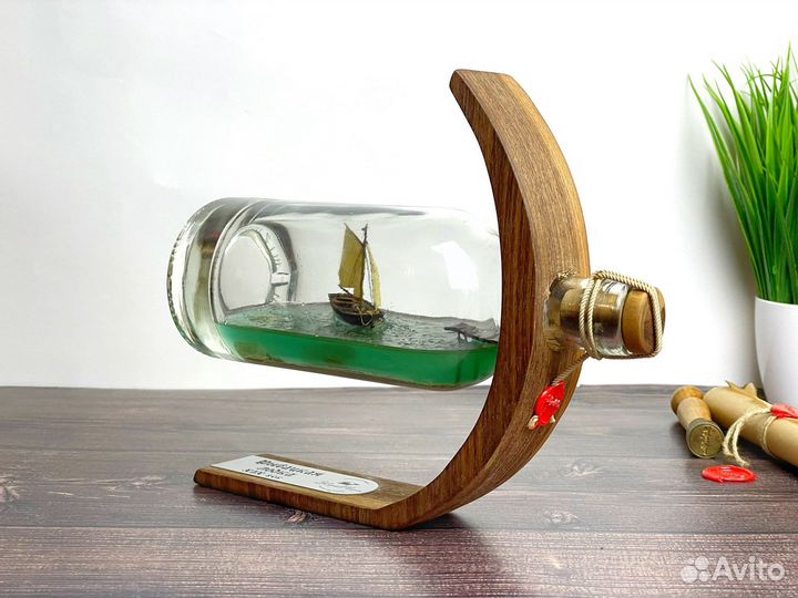 Корабль в бутылке Рыбацкая лодка