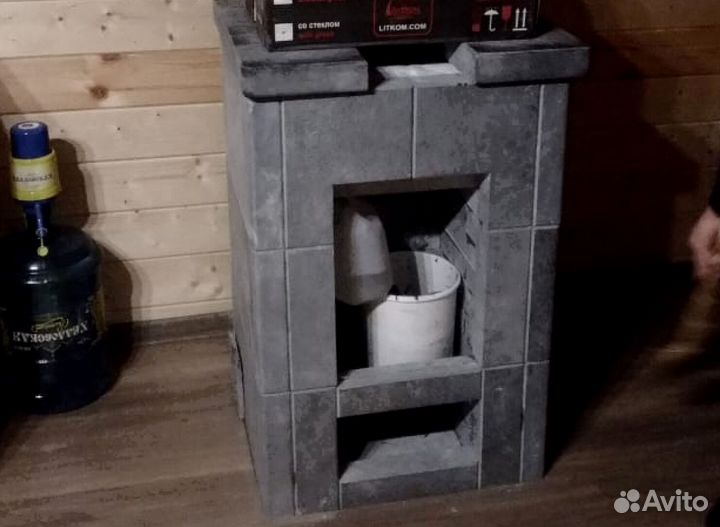 Печь камин теплонакопительная