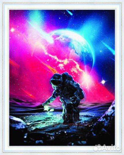 Алмазная мозаика 40x50 Росточек на необитаемой пла