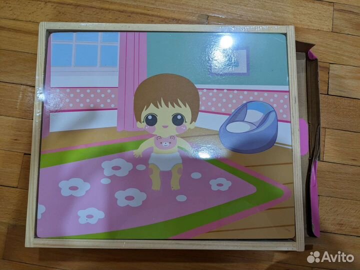 Одень куклу, пирамидка сложная, мозаика магнитная