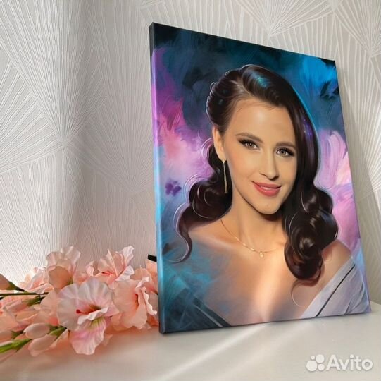 Портрет по фото на холсте за 1 день