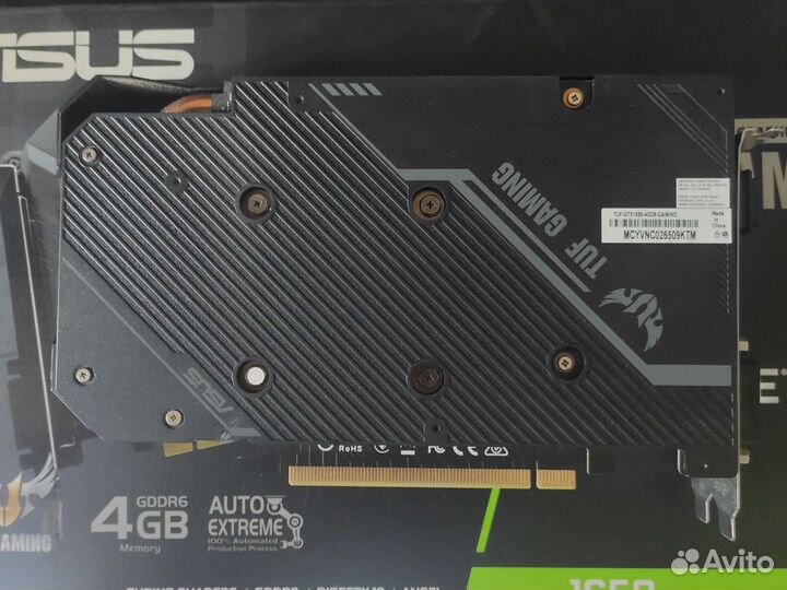 Видеокарта Asus Tuf gaming geforce gtx 1650 4gb