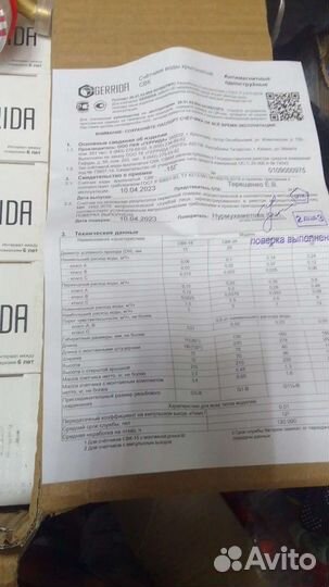 Счетчик воды Геррида Априль 2023 года