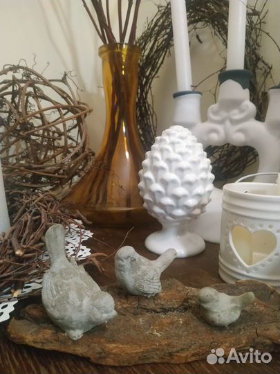 Декор для дома и сада. Птички из бетона