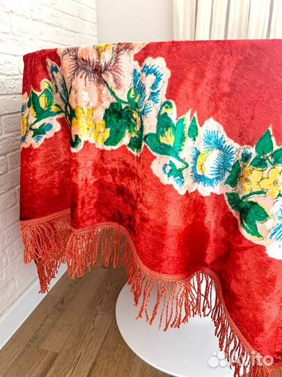 Плюшевая скатерть СССР, новая