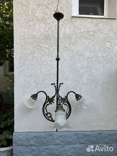 Люстра старинная бронза