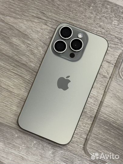 iPhone 15 Pro, Natural, 256GB (100 акб, Идеал,Sim)