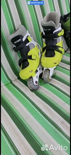 Роликовые коньки детские раздвижные 30-33размер