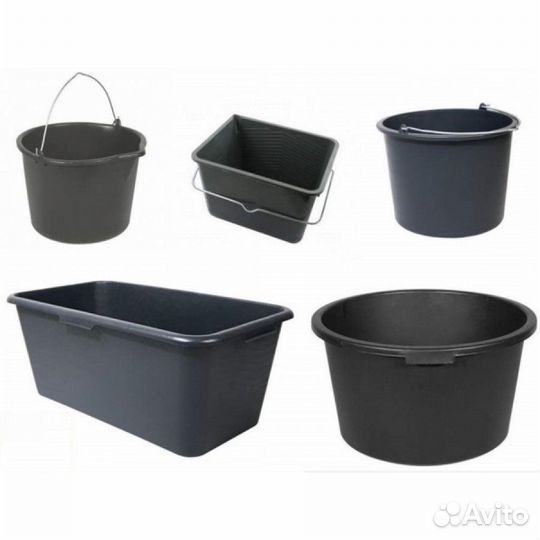Ведро оцинкованное, пластиковое 9л, 12л, 15л, 20л