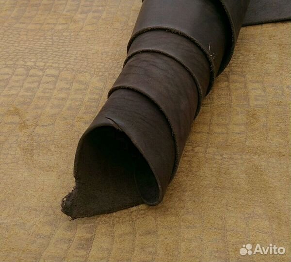 Натуральная кожа. Пола ременная коричневая