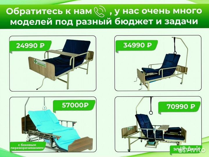 Медицинская кровать для ухода за больными