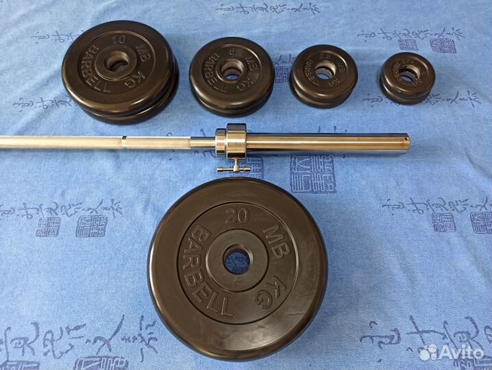 Штанга 100кг MB Barbell Металлическая втулка Новая