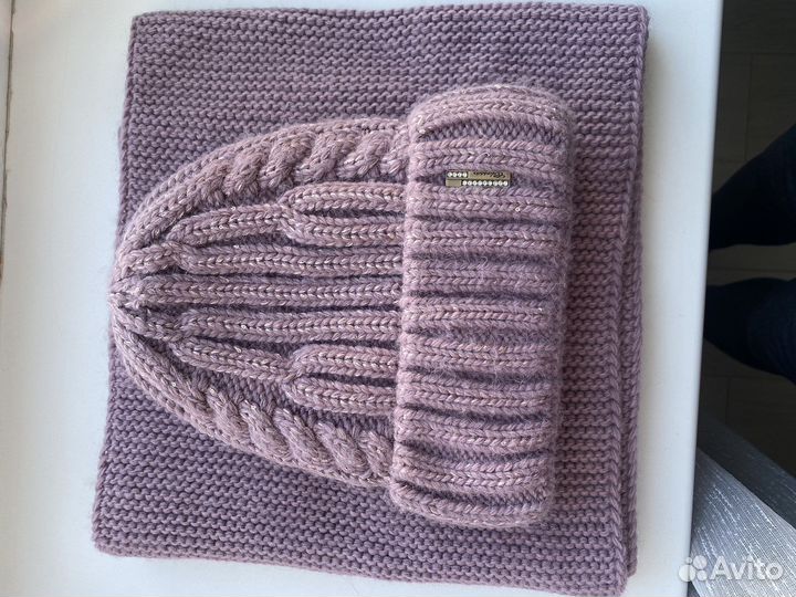 Комплект шапка и снуд женский