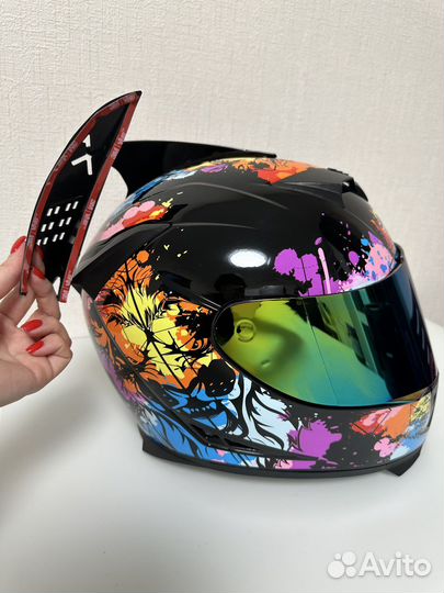 Шлем мотоциклетный с ушками