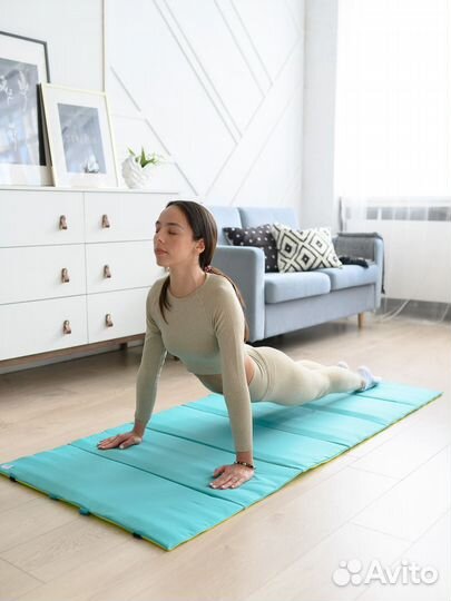 Спортивный коврик материал Оксфорд 200 бирюзовый
