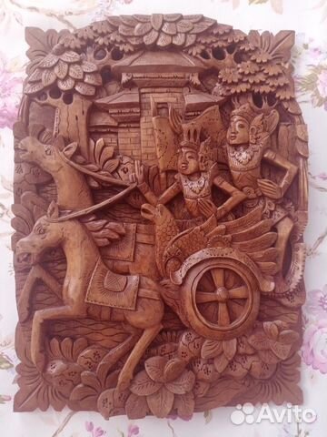 Резные картины из дерева