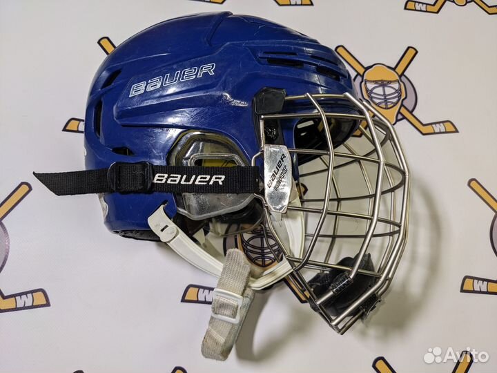 Шлем bauer re-akt combo хоккейный sr s бу