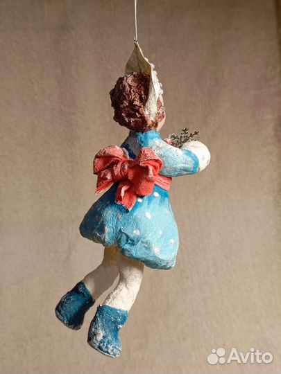 Ёлочная ватная игрушка Снегурочка