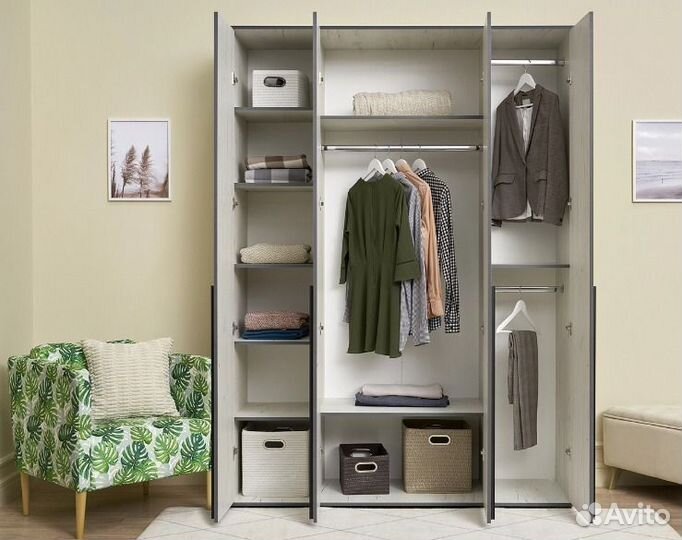 Шкаф крафт белый/графит 1.6м с доставкой