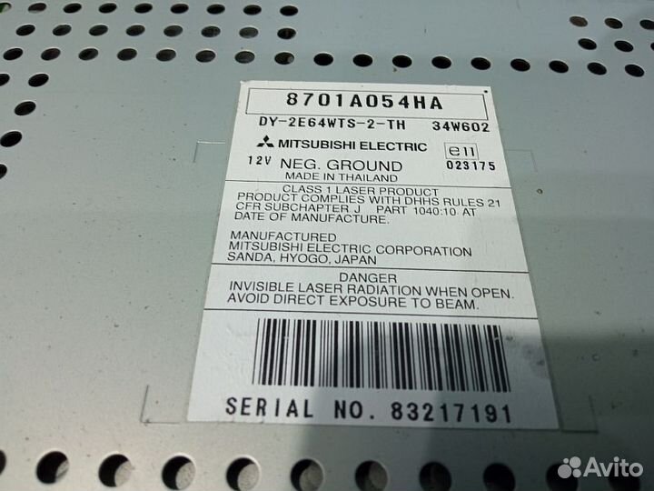 Магнитола штатная Mitsubishi L200