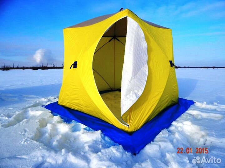 Палатка зимняя стэк куб-2, трехслойная новые