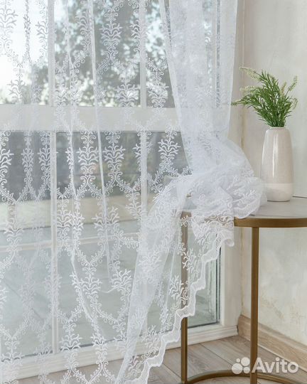 Тюль Лилиан Белый