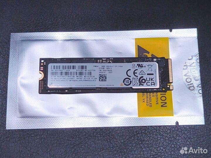 SSD Samsung PM9A1 512GB M2, новый