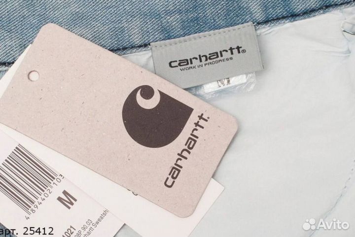 Джинсы Carhartt широкие. Голубые