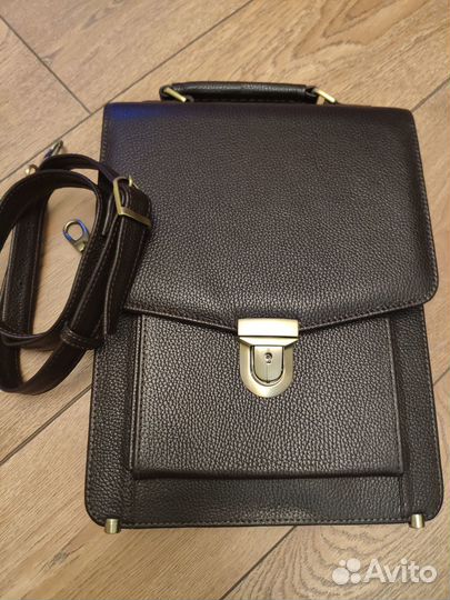 Мужской кожаный портфель новый