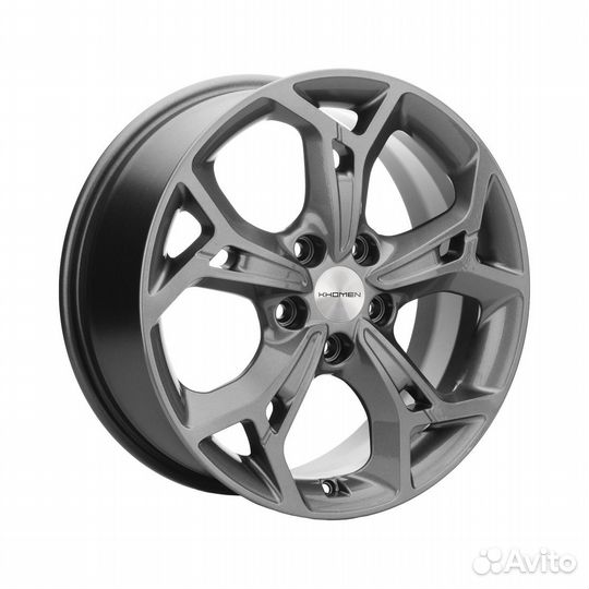Литые диски 7x17 5x114.3 67.1 ET48 khomen KHW 1702 gray