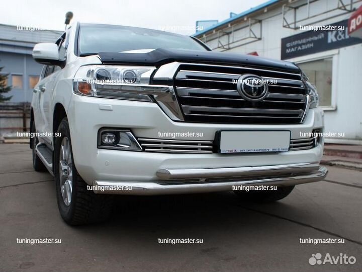 Защита бампера Toyota Land Cruiser 200 двойная