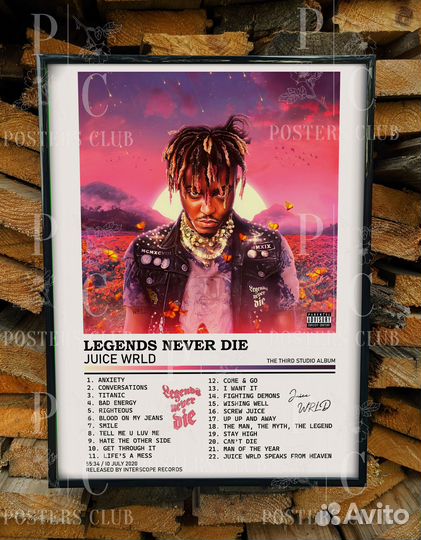 Постер Juice wrld - Legends Never Die