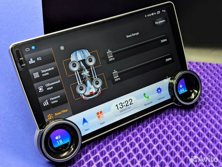 Магнитола с крутилкам 2к 6/ 128 sim Fyt DSP