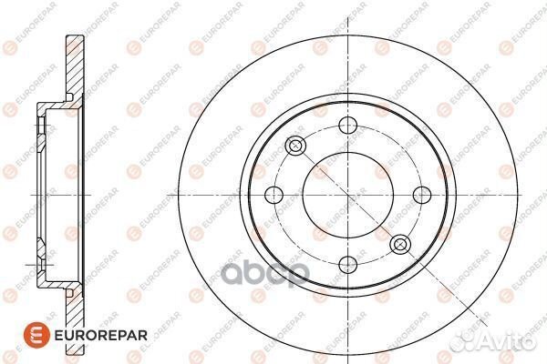Диск торм. перед. min 2 1618860480 eurorepar
