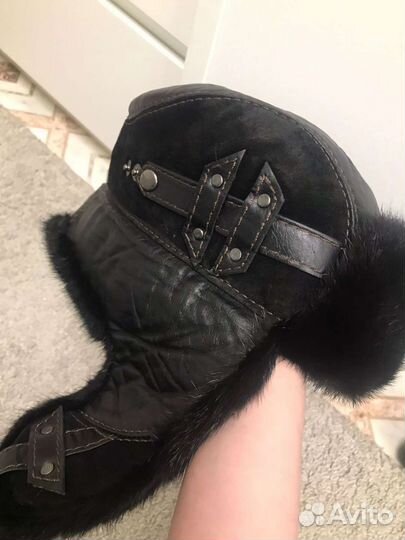 Зимняя натуральная шапка