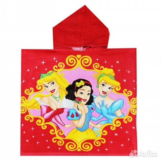 Пляжное Детское Полотенце-пончо с Капюшоном