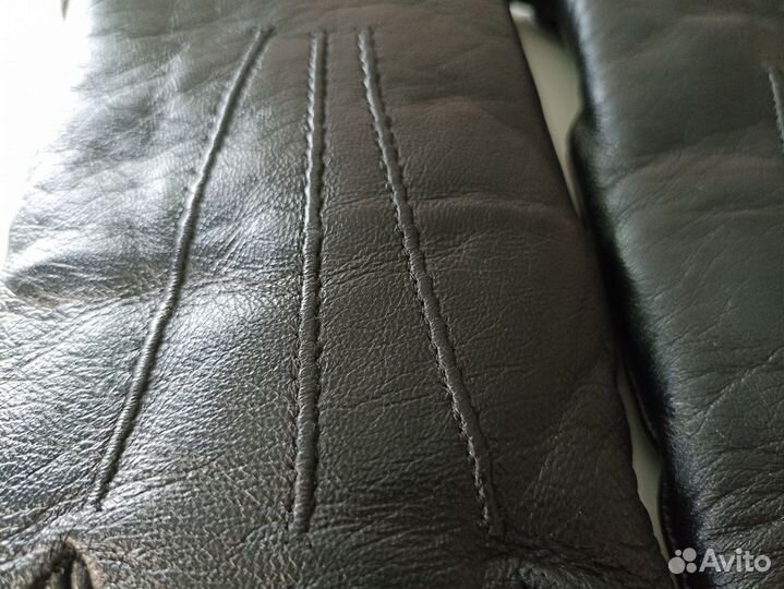 Перчатки кожаные мужские зима