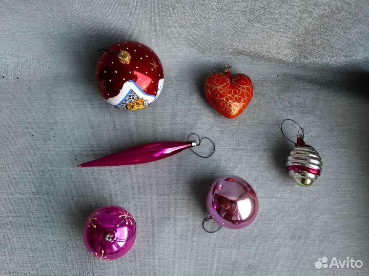 Елочные игрушки СССР стекло