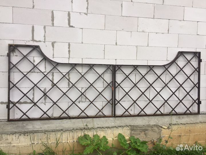 Ворота с калиткой распашные бу