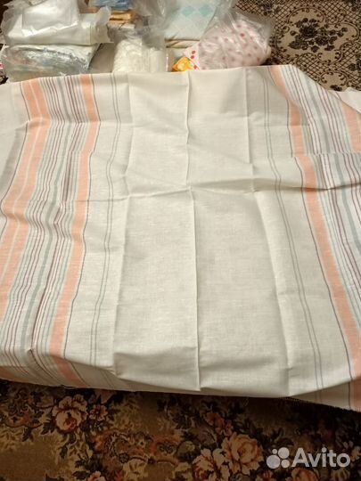 Лен натуральный СССР (отрезы разной длины и расцве