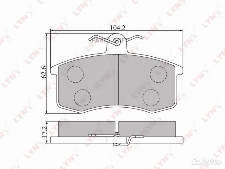 Lynxauto BD-4605 Колодки тормозные передние LADA 2