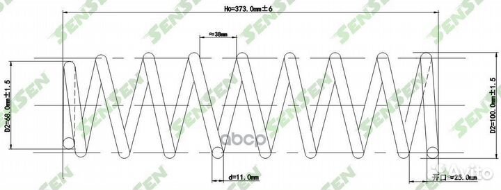 Пружина подвески задней renault megane 03- SCP1