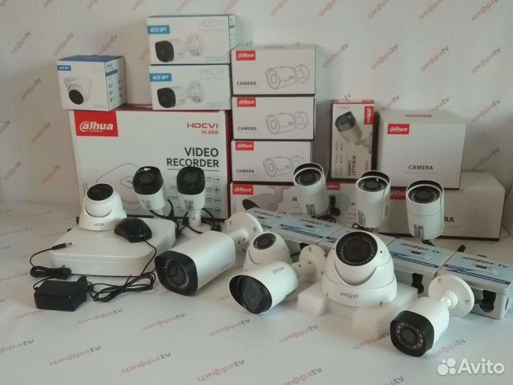 Комплект видеонаблюдения 4Мп Dahua 11 камер IP