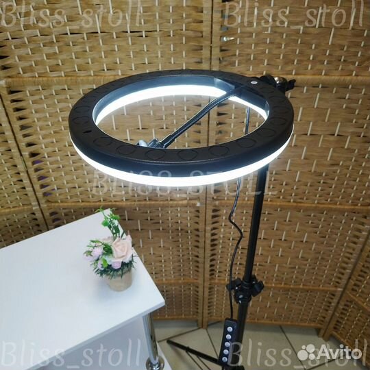 Кольцевая селфи лампа 26 см RGB со штативом