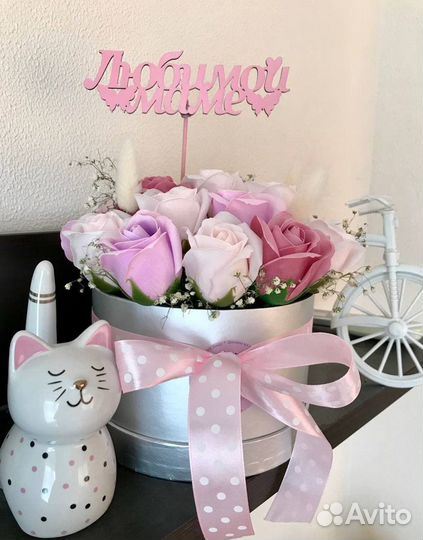 Композиции из мыльных роз