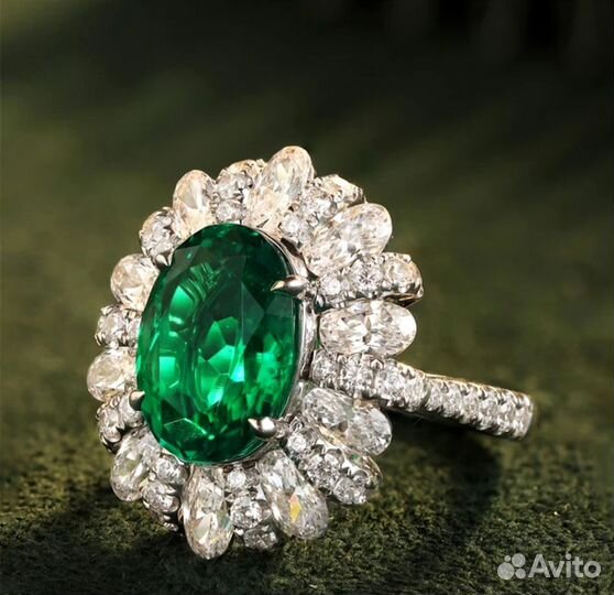 Кольцо серебро 925 пробы с сапфиром 4 ct